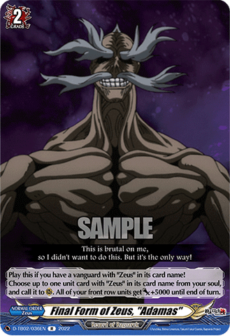 Final Form of Zeus, "Adamas" - D-TB02/036EN