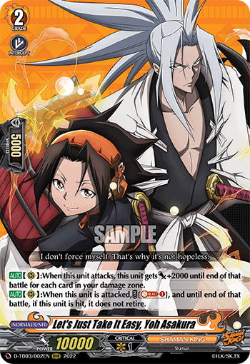 Let's Just Take It Easy, Yoh Asakura - D-TB03/002EN