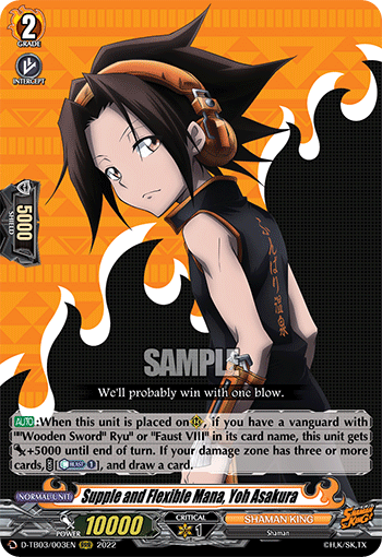 Supple and Flexible Mana, Yoh Asakura - D-TB03/003EN