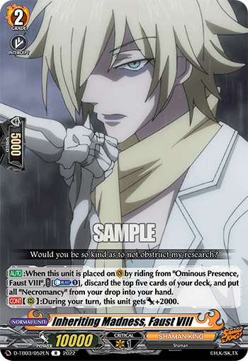 Inheriting Madness, Faust VIII - D-TB03/052EN