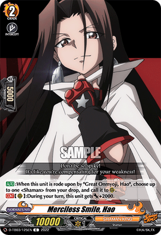 Merciless Smile, Hao - D-TB03/125EN