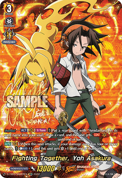 Fighting Together, Yoh Asakura (SSR) - D-TB03/SSR01EN