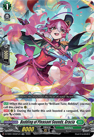 Budding of Pleasant Sounds, Gracia (Foil) - D-TD01/003EN-R