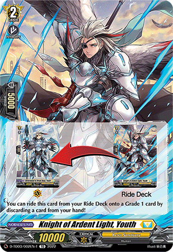 Knight of Ardent Light, Youth (Tutorial Card) - D-TD03/002EN-T