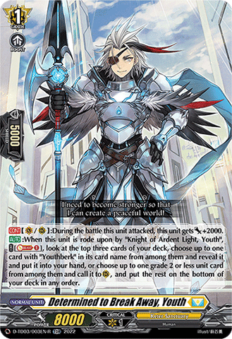 Determined to Break Away, Youth (Foil) - D-TD03/003EN-R
