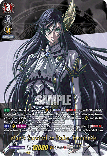 Man's Survival at Stake, Brunhilde (RGR) - D-TTD02/RGR01EN