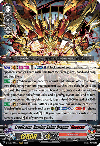 Eradicator, Vowing Saber Dragon "Яeverse" - D-VS05/036EN