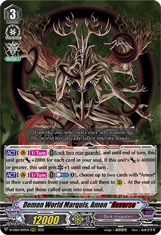 Demon World Marquis, Amon "Яeverse" - D-VS06/049EN